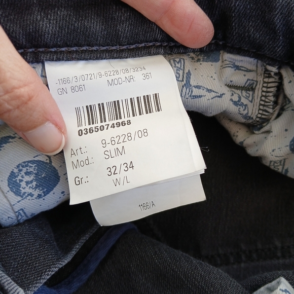 Meyer M5 Slim Jeans Washed Black Size 32/34 - Picture 8 of 9